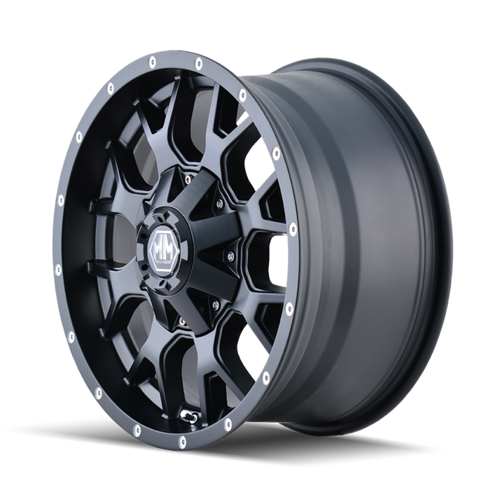 Mayhem 8015 Warrior 17x9 / 8x165.1 BP / 18mm Offset / 130.8mm Hub Matte Black Wheel