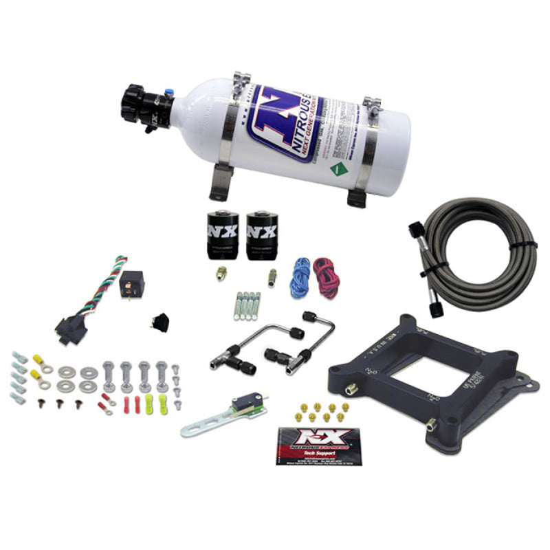 Load image into Gallery viewer, Nitrous Express 4150 Gemini Stage 6 Alcohol Nitrous Kit (50-300HP) w/5lb Bottle
