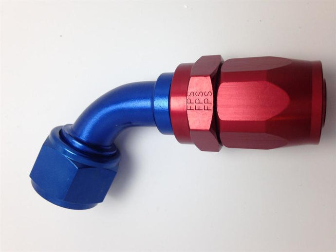 Fragola -12AN x 60 Degree Pro-Flow Hose End - Blue/Red