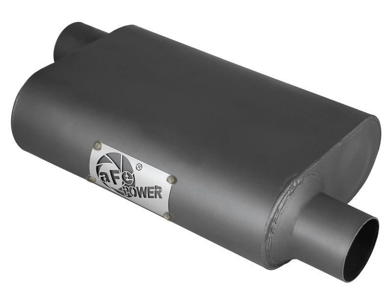 Load image into Gallery viewer, aFe Scorpion Replacement Alum Steel Muffler 2-1/2in In/Out Baffled Offset/Offset 13inL x10inW x4inH
