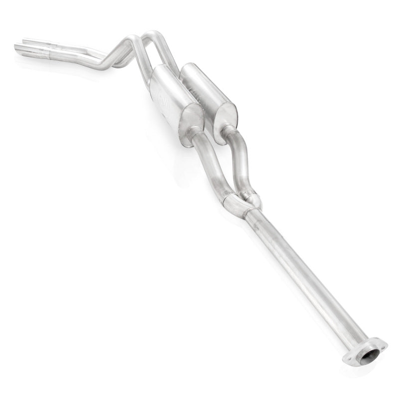 Load image into Gallery viewer, Stainless Works 2011-14 F-150 5.0L 3in Exhaust Y-Pipe S-Tube Mufflers Behind Passenger Rear Tire Ext
