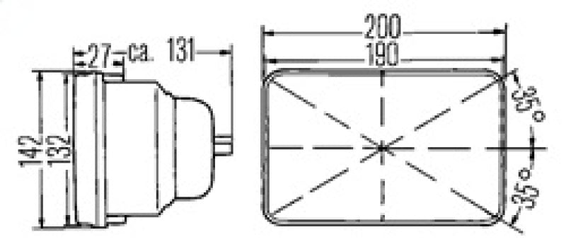 Load image into Gallery viewer, Hella Vision Plus 8in x 6in Sealed Beam Conversion Headlamp - Single Lamp
