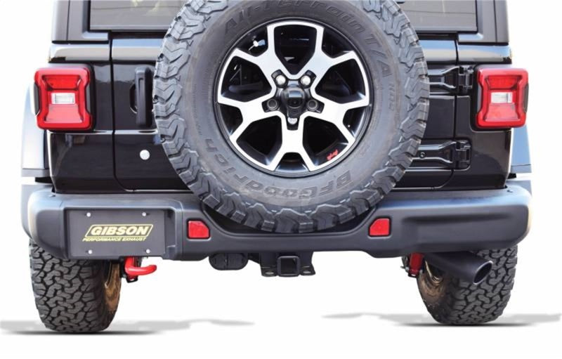 Load image into Gallery viewer, Gibson 18-22 Jeep Wrangler JL Rubicon 3.6L 2.5in Cat-Back Single Exhaust - Black Elite (Ceramic)
