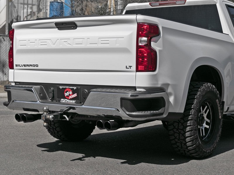 Load image into Gallery viewer, aFe Gemini XV 3in 304 SS Cat-Back Exhaust w/ Cutout 19-21 GM Silverado/Sierra 1500 V8- w/ Black Tips
