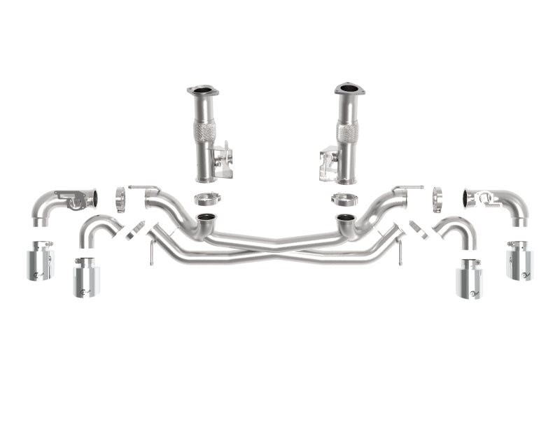 Load image into Gallery viewer, AFe MACH Force-Xp 304 Stainless Steel Cat-Back Exhaust Polished 2020 Chevrolet Corvette C8
