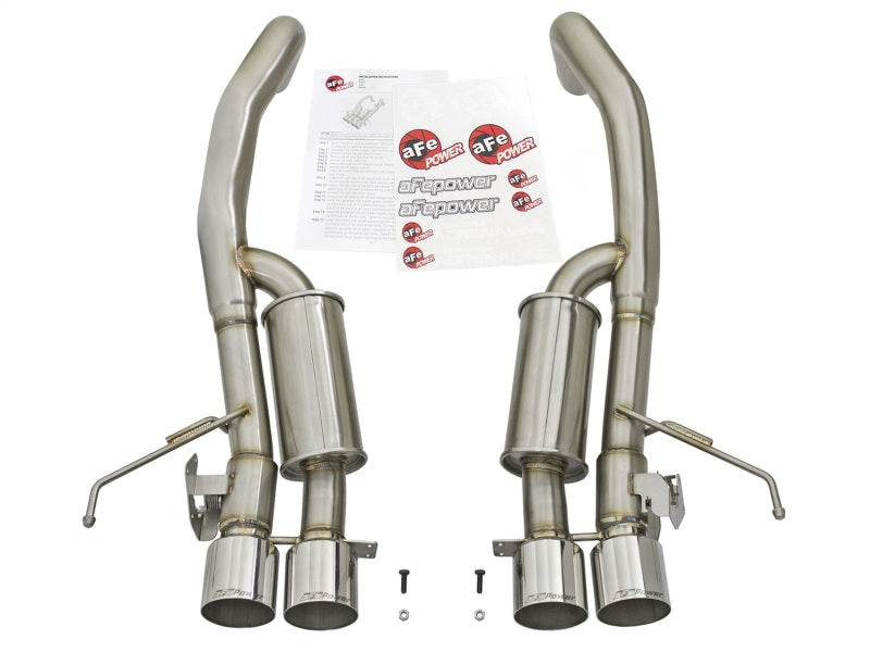 Load image into Gallery viewer, aFe MACHForce XP 3in-2 1/2in Axle Back 304SS Exhaust w/ Polished Tips 15-17 Chevy Corvette Z06
