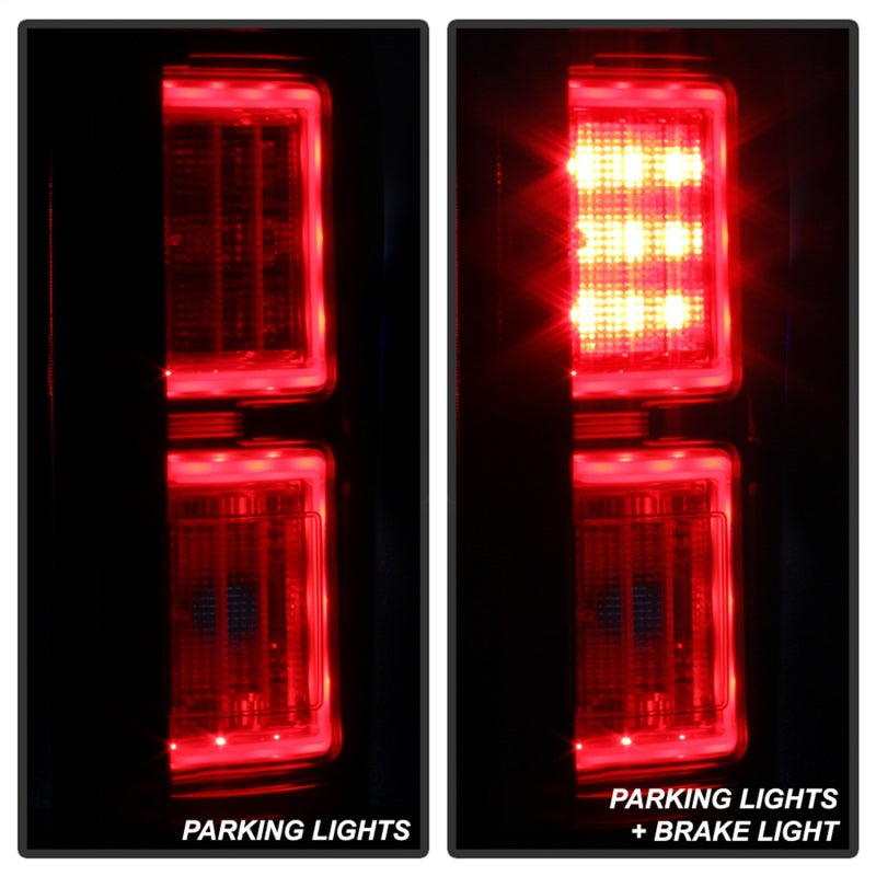 Load image into Gallery viewer, Spyder Ford F150 2015-2017 Light Bar LED Tail Lights - Red Clear ALT-YD-FF15015-LBLED-RC
