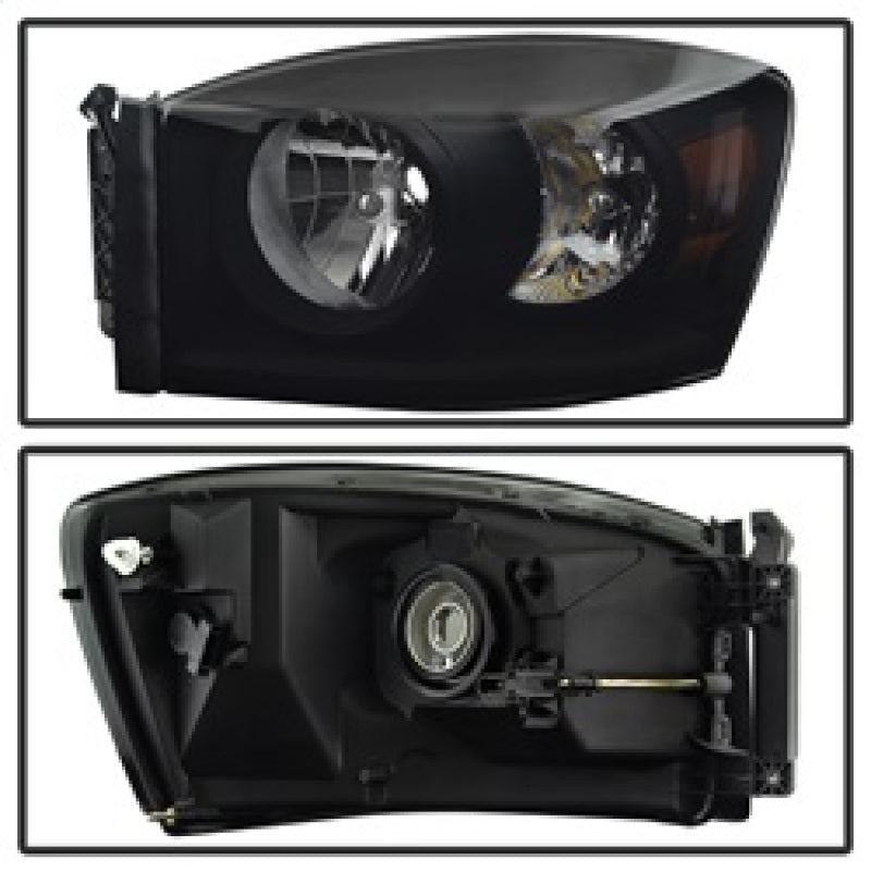 Load image into Gallery viewer, Xtune Dodge Ram 1500 06-08 Amber Crystal Headlights Black Smoked HD-JH-DR06-AM-BSM
