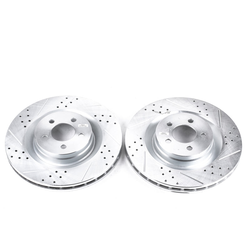 Load image into Gallery viewer, Power Stop 05-10 Chrysler 300 Front Evolution Drilled &amp; Slotted Rotors - Pair
