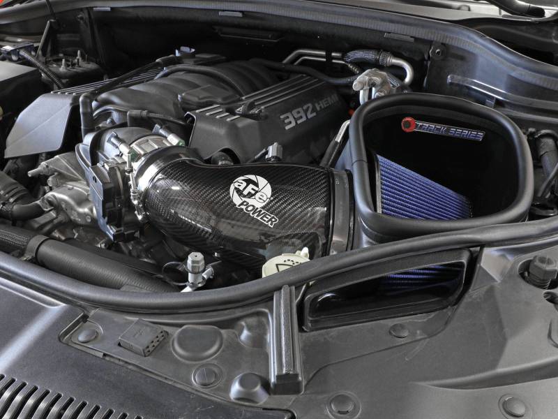 Load image into Gallery viewer, aFe 12-21 Jeep Grand Cherokee 6.4L Track Series Carbon Fiber Cold Air Intake System w/Pro 5R Filter
