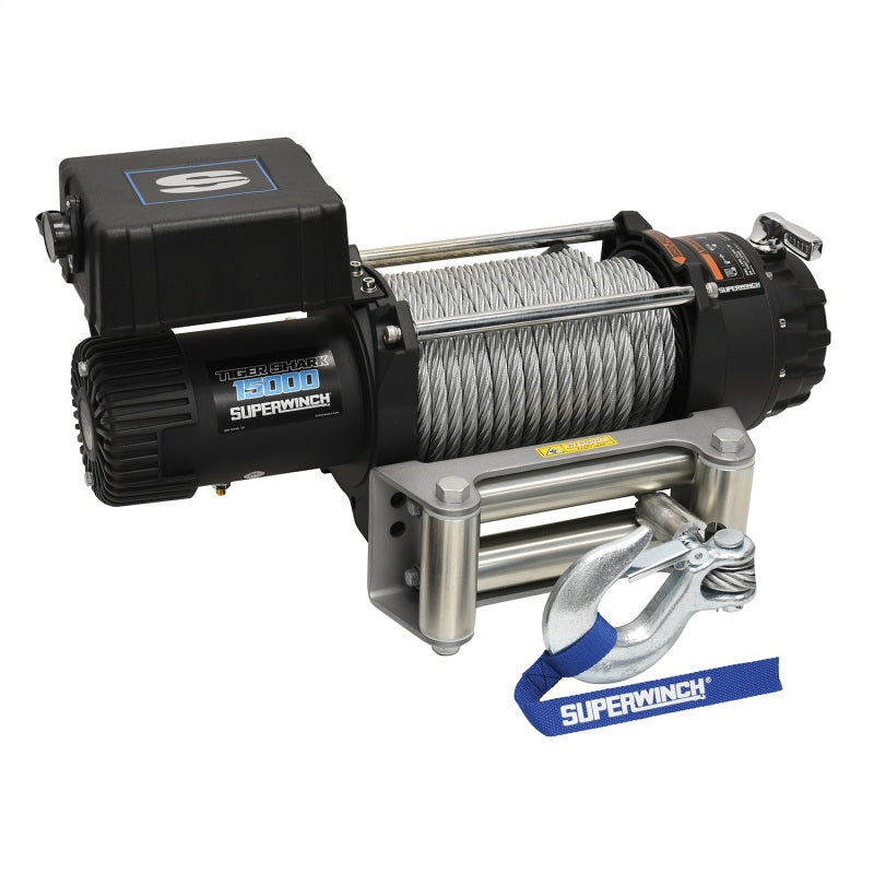 Load image into Gallery viewer, Superwinch 15000 LBS 12V DC 7/16in x 82ft Wire Rope Tiger Shark 11500 Winch

