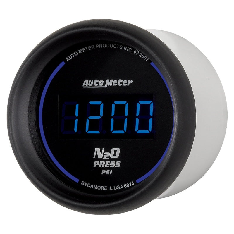Load image into Gallery viewer, Autometer Ultra-Lite 2-1/16in 1600 PSI Digital Nitrous Pressure Gauge - Black
