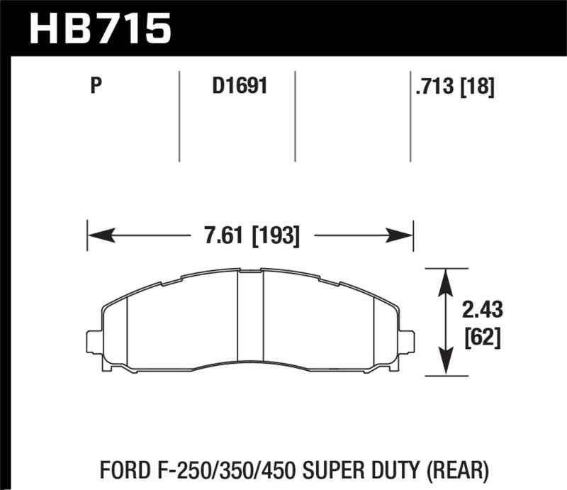 Load image into Gallery viewer, Hawk 15-17 Ford F-250/350 LTS Street Rear Brake Pads
