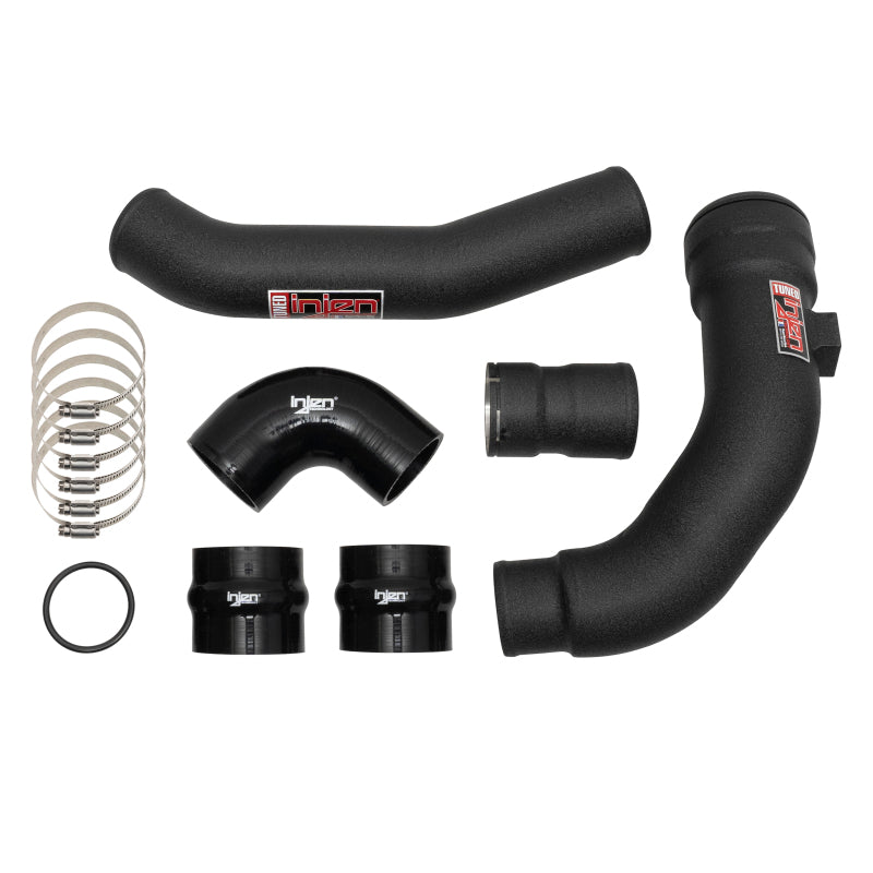 Load image into Gallery viewer, Injen 17-22 Ford F250/F/350/F-450/F-550 V8-6.7L Turbo Diesel Wrinkle Black Intercooler Piping Kit
