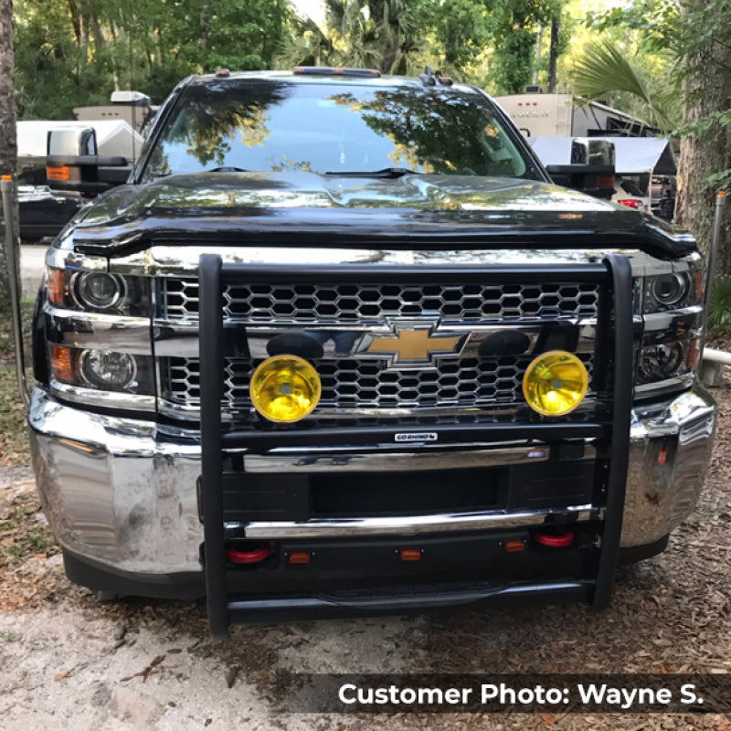 Load image into Gallery viewer, Go Rhino 15-19 Chevrolet Silv 2500HD/3500HD 3000 Series StepGuard - Black (Center Grille Guard Only)
