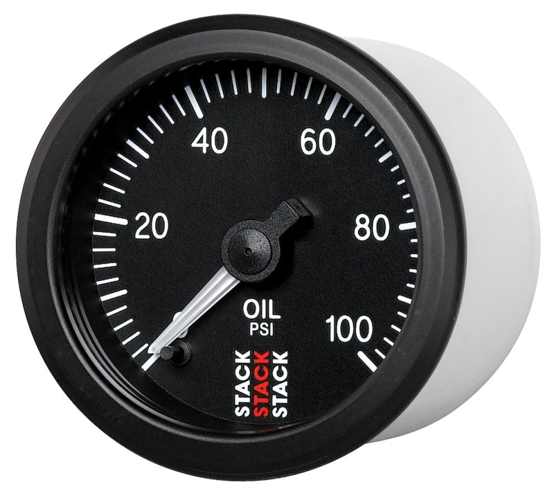 Load image into Gallery viewer, Autometer Stack 52mm 0-100 PSI 1/8in NPTF Male Pro Stepper Motor Oil Pressure Gauge - Black

