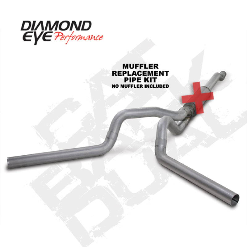 Load image into Gallery viewer, Diamond Eye KIT 4in Catback MFLR RPLCMENT PIPE DUAL AL: 03-07 FORD 6.0L F250/F350
