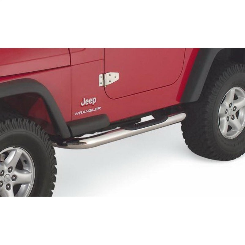 Load image into Gallery viewer, Rampage 1987-1995 Jeep Wrangler(YJ) 3 Inch Round Nerf Bar - Polished
