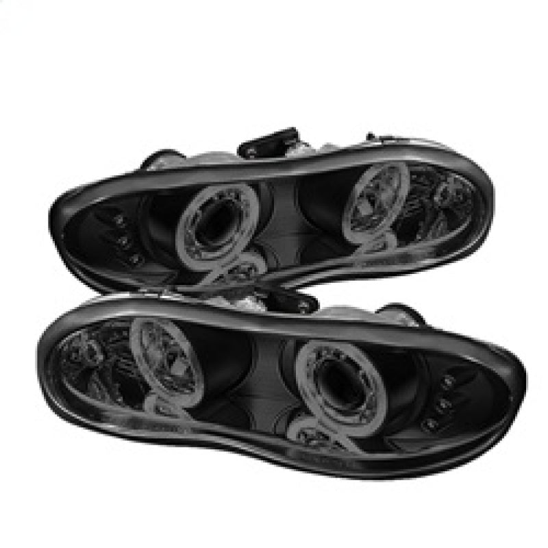 Load image into Gallery viewer, Spyder Chevy Camaro 98-02 Projector Headlights LED Halo LED Blk Smke - Low H1 PRO-YD-CCAM98-HL-BSM
