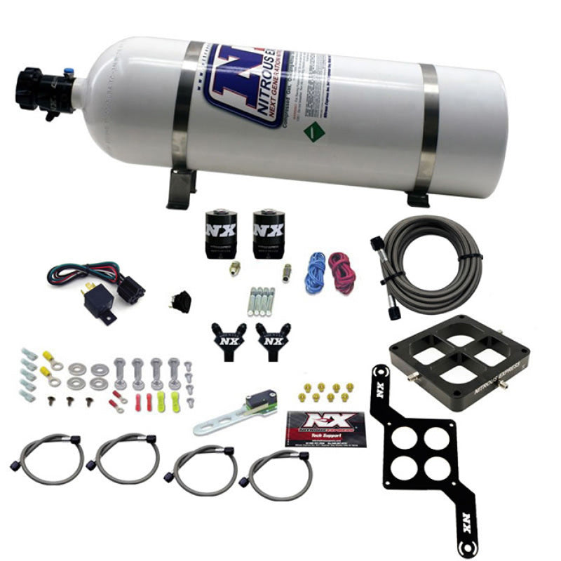 Load image into Gallery viewer, Nitrous Express Dominator Billet Crossbar Pro-Power Nitrous Kit (100-500HP) w/15lb Bottle
