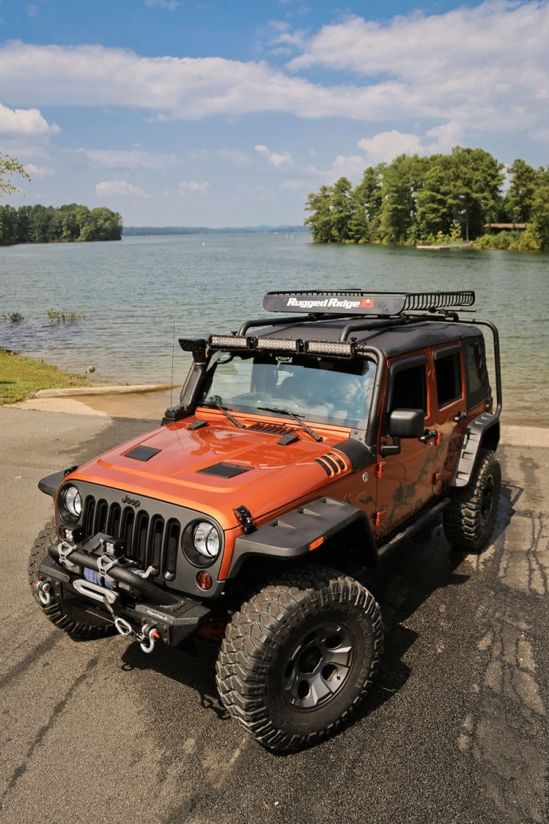 Load image into Gallery viewer, Rugged Ridge Performance Vented Hood 07-18 Jeep Wrangler JK
