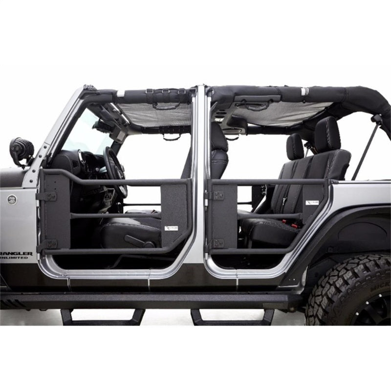 Load image into Gallery viewer, Rampage 2007-2018 Jeep Wrangler(JK) 2-Door Tube Doors With Netting - Black
