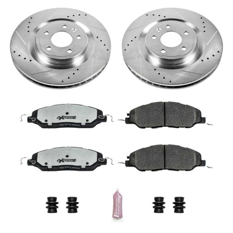 Load image into Gallery viewer, Power Stop 11-14 Ford Mustang Front Z26 Street Warrior Brake Kit
