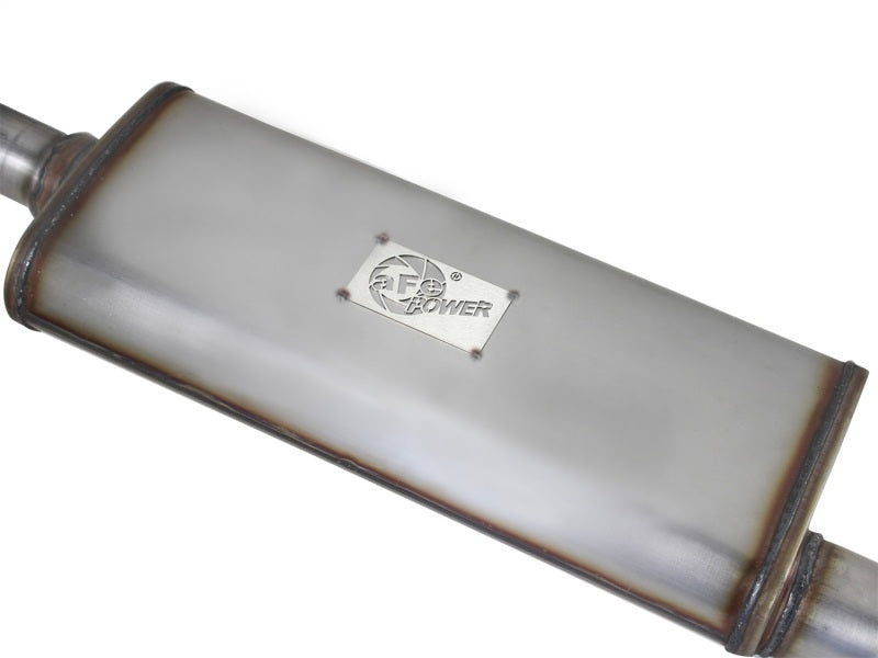 Load image into Gallery viewer, aFe MACHForce XP Exhaust Cat-Back 3in SS-409 Hi-Tuck inRBin 12-14 Jeep Wrangler Unlimited V6 4Dr
