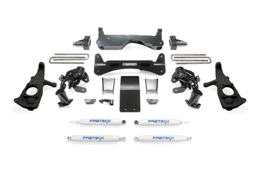 Fabtech 11-19 GM 2500HD 2WD/4WD 6in Rts Sys w/Perf Shks