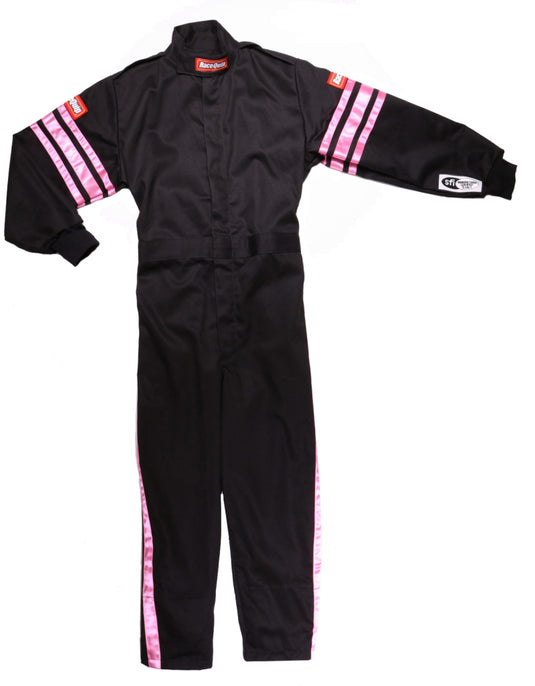RaceQuip Pink Trim SFI-1 JR. Suit - Kids Medium