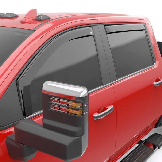 EGR 2019 Chevy 1500 Crew Cab In-Channel Window Visors - Dark Smoke