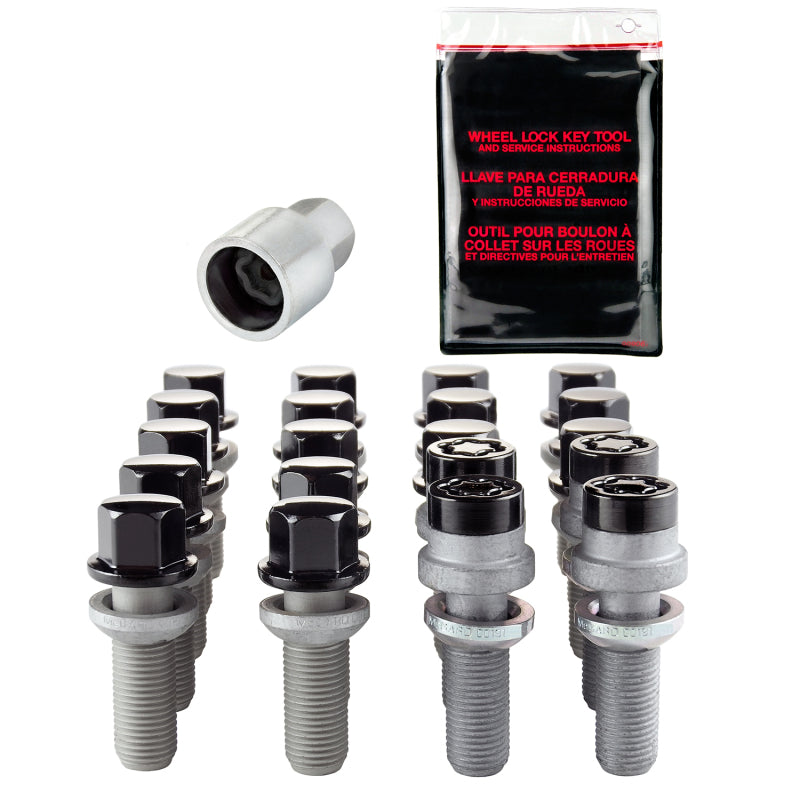 Load image into Gallery viewer, McGard 5 Lug Hex Install Kit w/Locks (Radius Seat Bolt) M14X1.5 / 17mm Hex / 35.4mm Shank L. - Black
