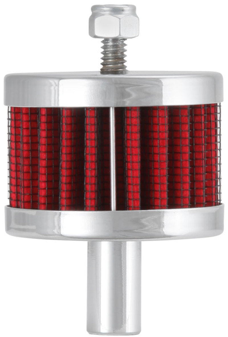 Load image into Gallery viewer, K&amp;N Steel Base Crankcase Vent Filter 0.5in Vent OD x 2in OD x 1.5in Height
