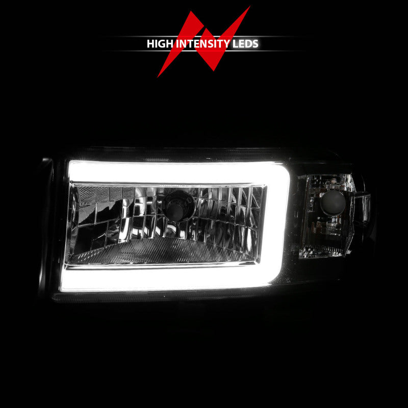 Load image into Gallery viewer, ANZO 94-02 Dodge RAM Crystal Headlight - w/ Light Bar Chrome Housing
