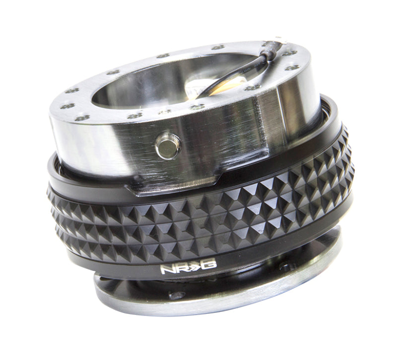 Load image into Gallery viewer, NRG Quick Release Kit - Pyramid Edition - Gunmetal Body / Black Pyramid Ring
