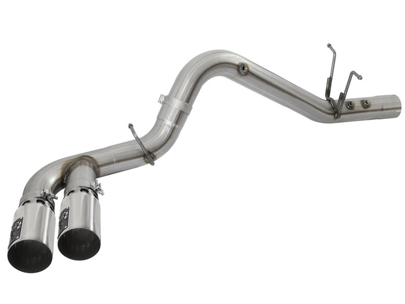 Load image into Gallery viewer, aFe Victory Series 4in 409-SS DPF-Back Exhaust w/ Dual Polished Tips 2017 GM Duramax V8-6.6L(td) L5P
