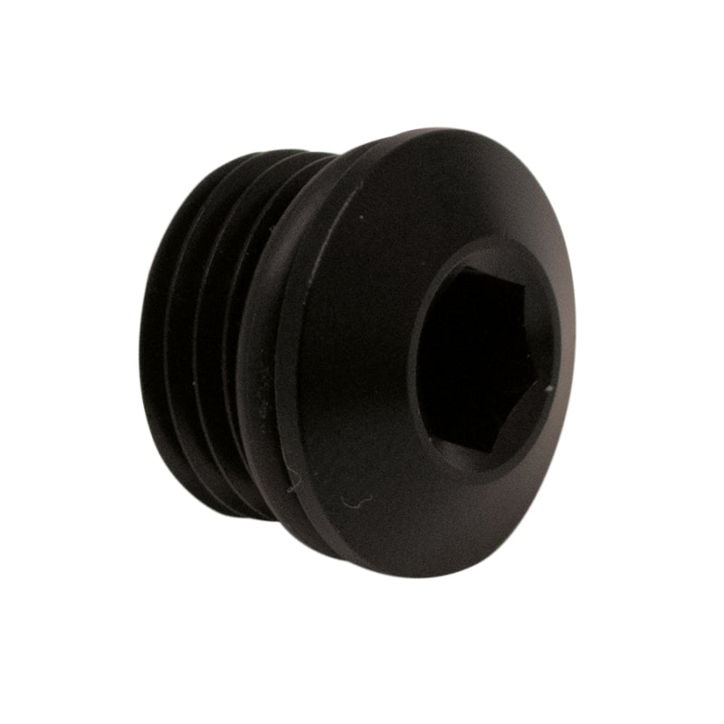 Load image into Gallery viewer, DeatschWerks 6AN ORB Male Plug Low Profile Internal Allen/Hex (Incl O-Ring) - Anodized Matte Black
