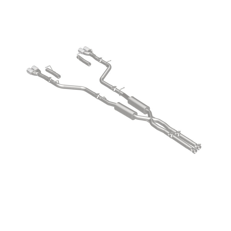 Load image into Gallery viewer, MagnaFlow Cat-Back, SS, 2.5in, Quad Split Rear 3.5in Tip 2015 Dodge Challenger 3.6L V6
