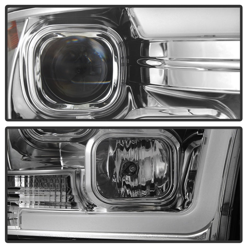 Load image into Gallery viewer, Spyder 09-16 Dodge Ram 1500 V2 Projector Headlights - Halogen - DRL - Chrome (PRO-YD-DR09V2-LBDRL-C)
