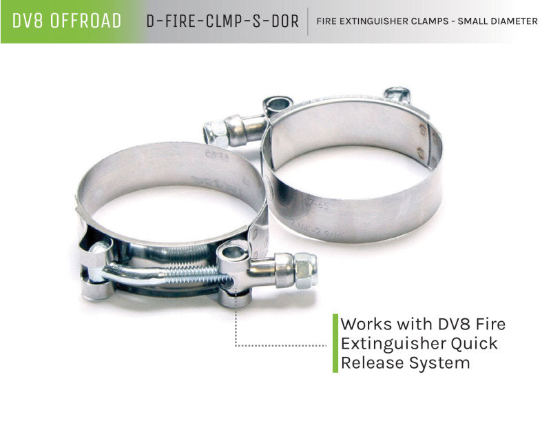 Load image into Gallery viewer, DV8 Offroad Fire Extinguisher Mount Clamps - Small

