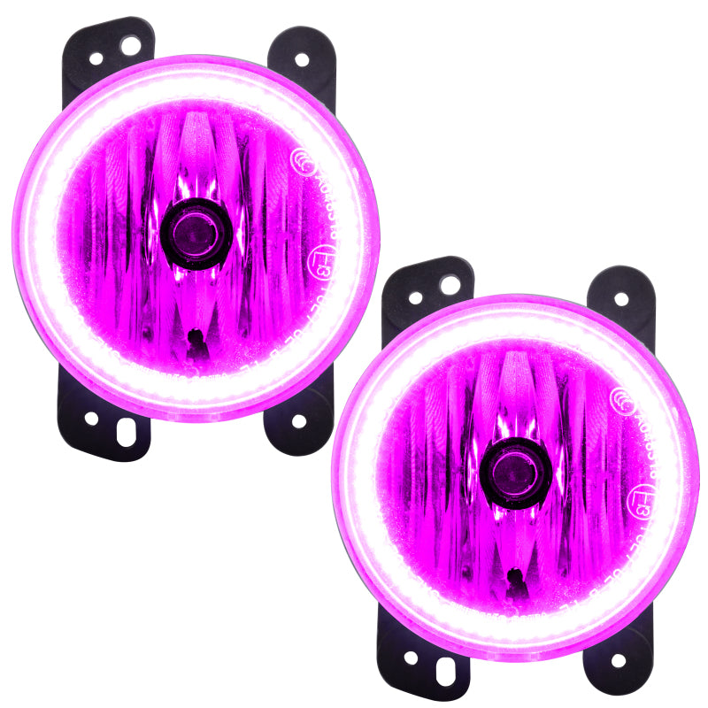 Load image into Gallery viewer, Oracle Lighting 10-15 Jeep Wrangler JK Pre-Assembled LED Halo Fog Lights -Pink
