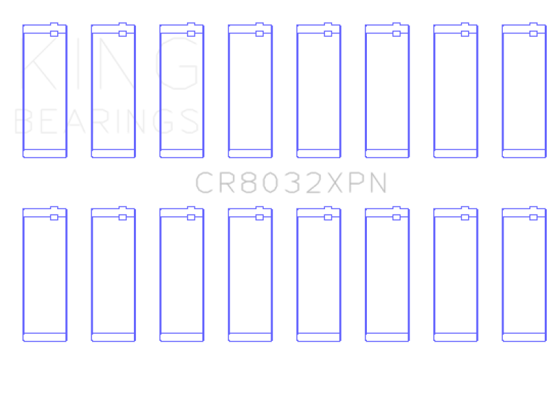 Load image into Gallery viewer, King Engine Bearings Chrysler 345/370 16V (Size .026) Connecting Rod Bearings (Set of 8)
