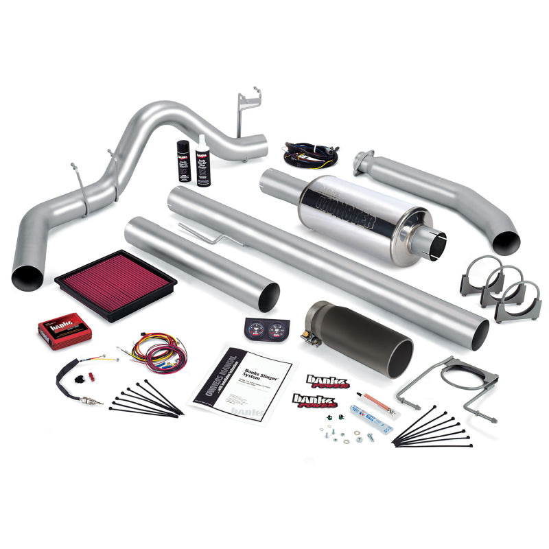 Load image into Gallery viewer, Banks Power 02 Dodge 5.9L 235Hp Std Cab Stinger System - SS Single Exhaust w/ Black Tip
