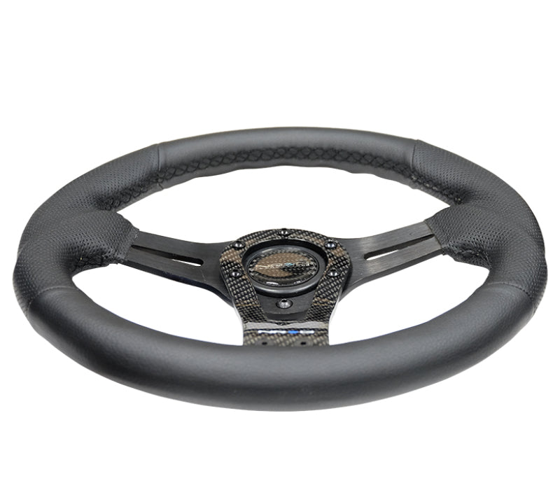 Load image into Gallery viewer, NRG Reinforced Steering Wheel (320mm) w/Carbon Center Spoke
