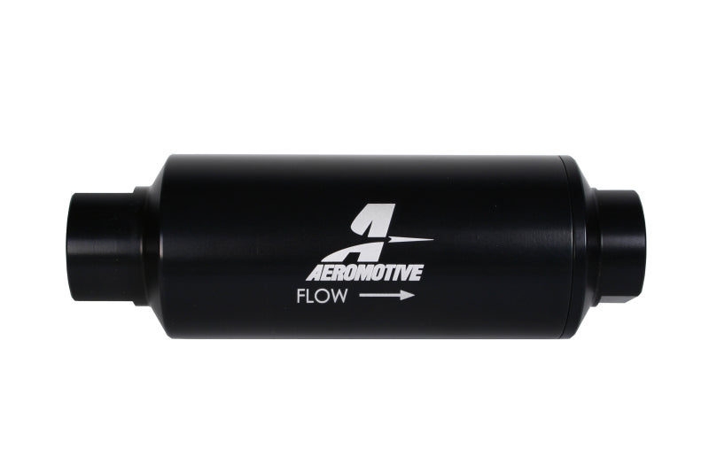 Load image into Gallery viewer, Aeromotive In-Line Marine Filter - AN-12 - 40 Micron SS Element - Black Hardcoat Finish
