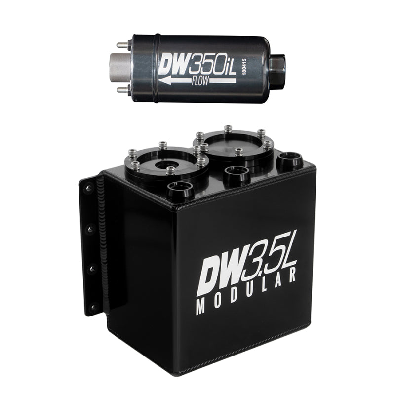 Load image into Gallery viewer, DeatschWerks 3.5L Modular Surge Tank (Incl. 1 DW350iL In-Line Fuel Pump)
