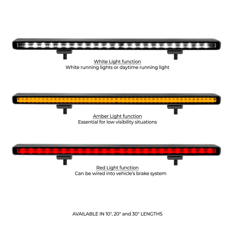 Load image into Gallery viewer, Go Rhino Xplor Flash Series Sgl Multi Function LED Light Bar (Track Mount) 30in. - Blk
