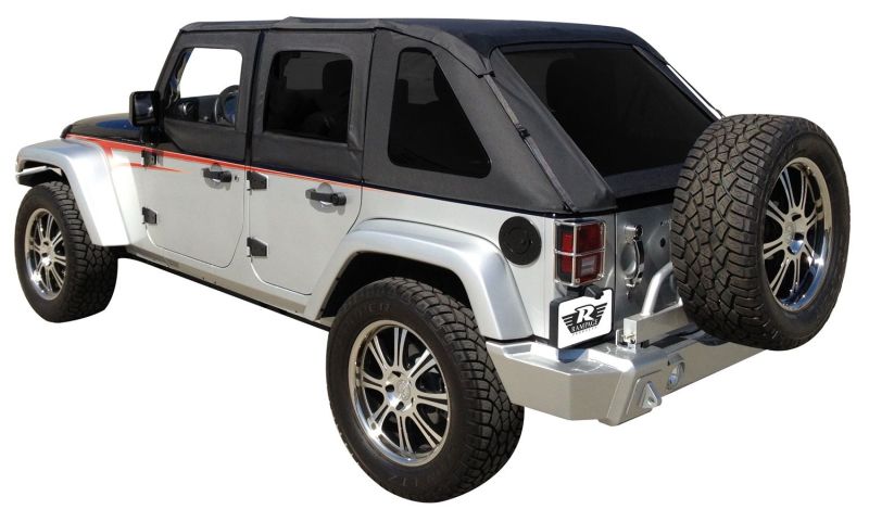 Load image into Gallery viewer, Rampage 2007-2018 Jeep Wrangler(JK) Unlimited Frameless Soft Top Kit - Black Diamond
