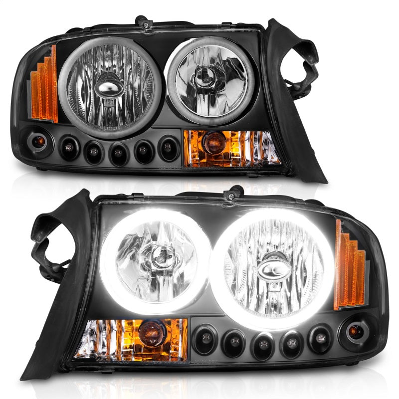 Load image into Gallery viewer, ANZO 1997-2004 Dodge Dakota Crystal Headlights Black 1pc
