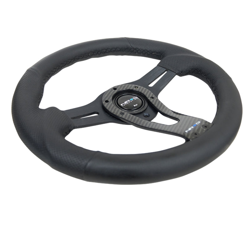 Load image into Gallery viewer, NRG Reinforced Steering Wheel (320mm) w/Carbon Center Spoke
